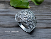 Silver Ladies Cocktail Ring