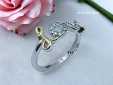 Silver Ladies Fancy Ring
