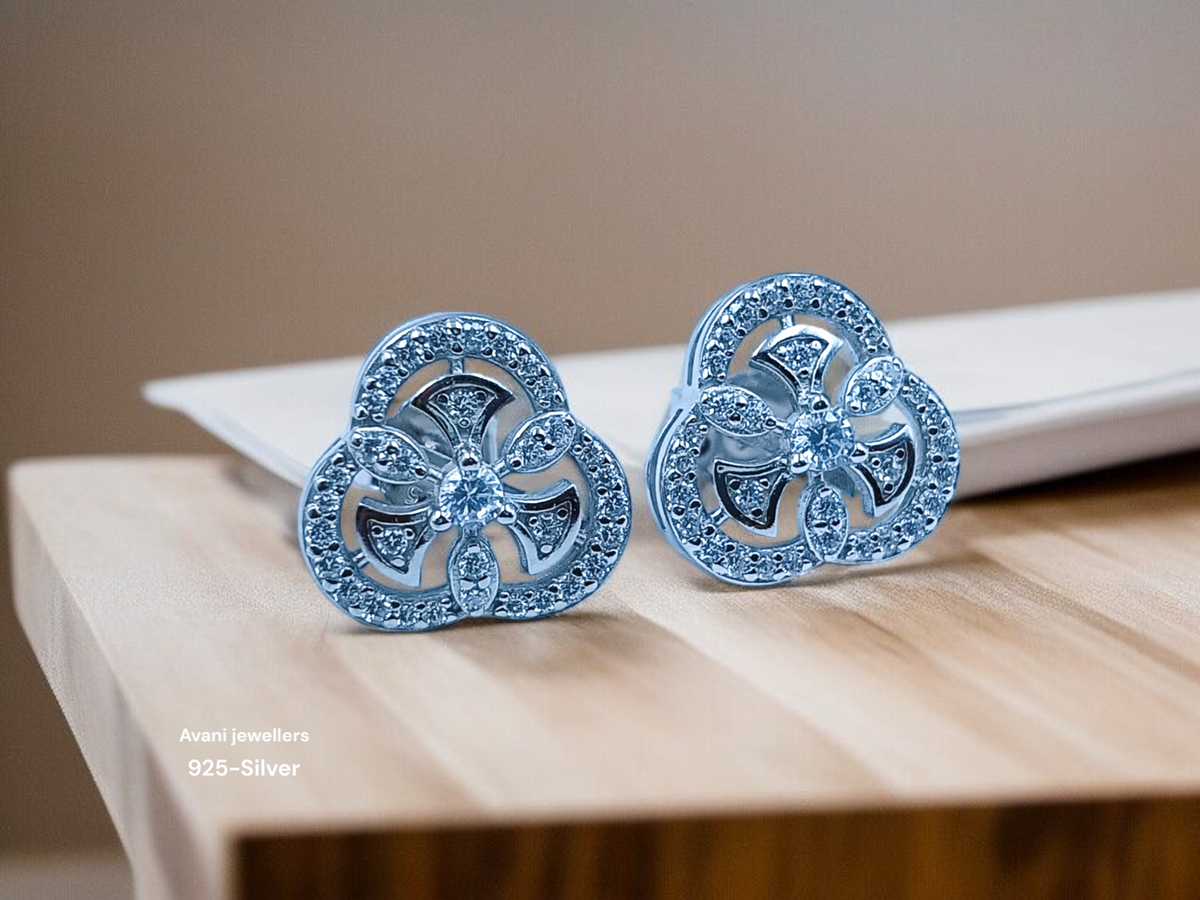 Silver Fancy Studs