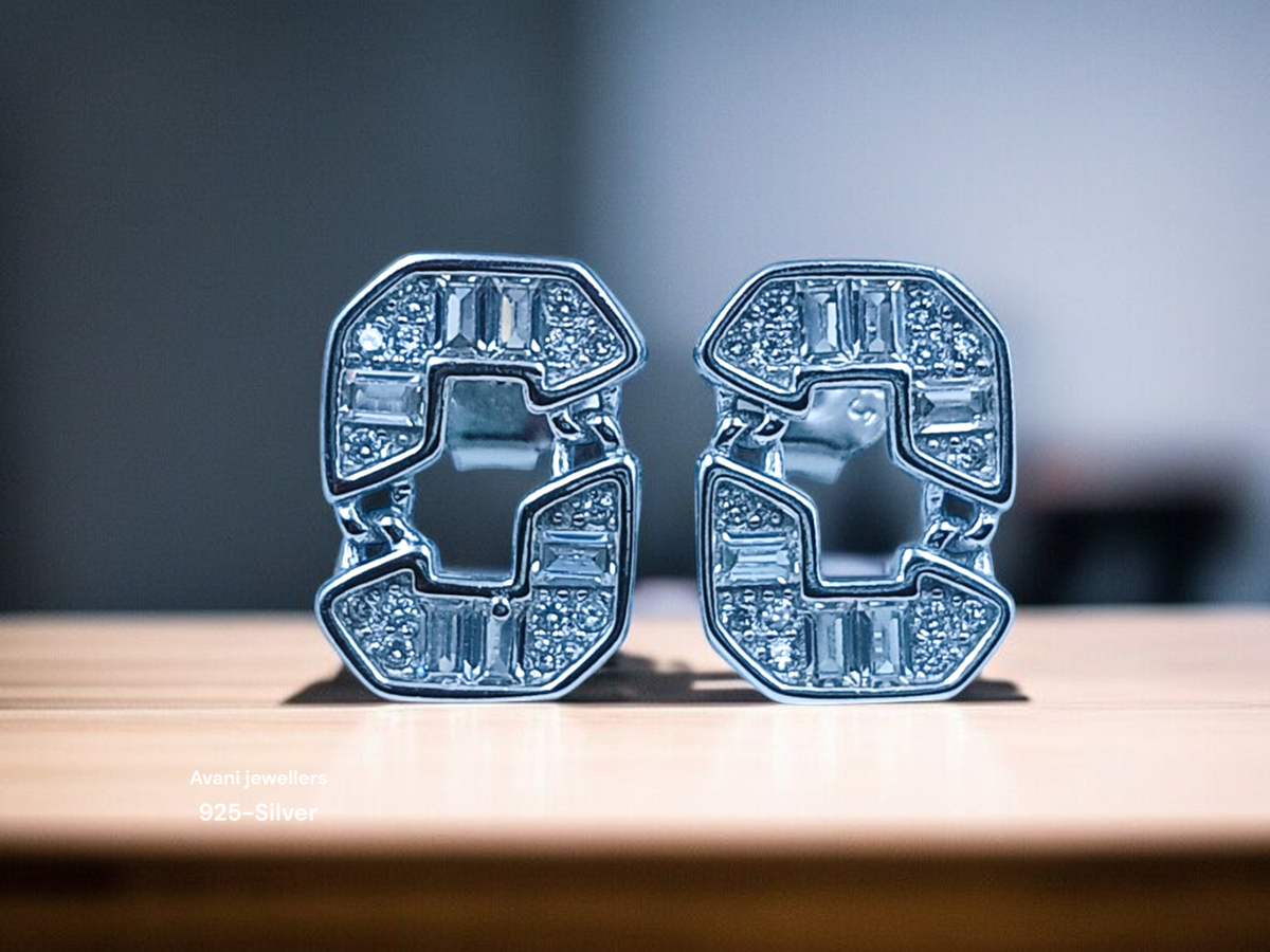 Silver Fancy Studs