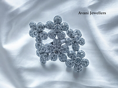 Silver Ladies Cocktail Ring