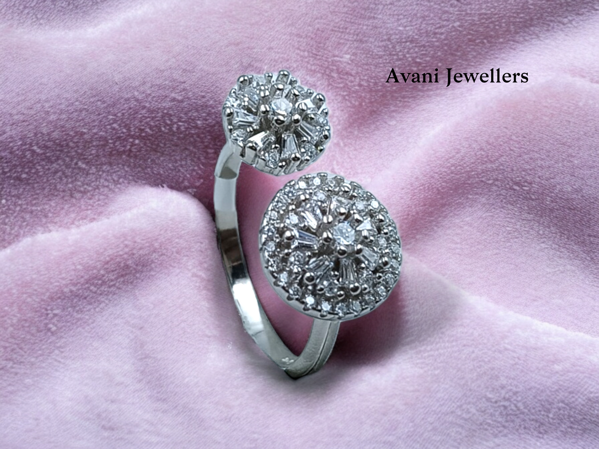 Silver Ladies Cocktail Ring