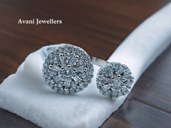 Silver Ladies Cocktail Ring