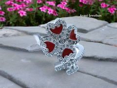 Silver Ladies Cocktail Ring