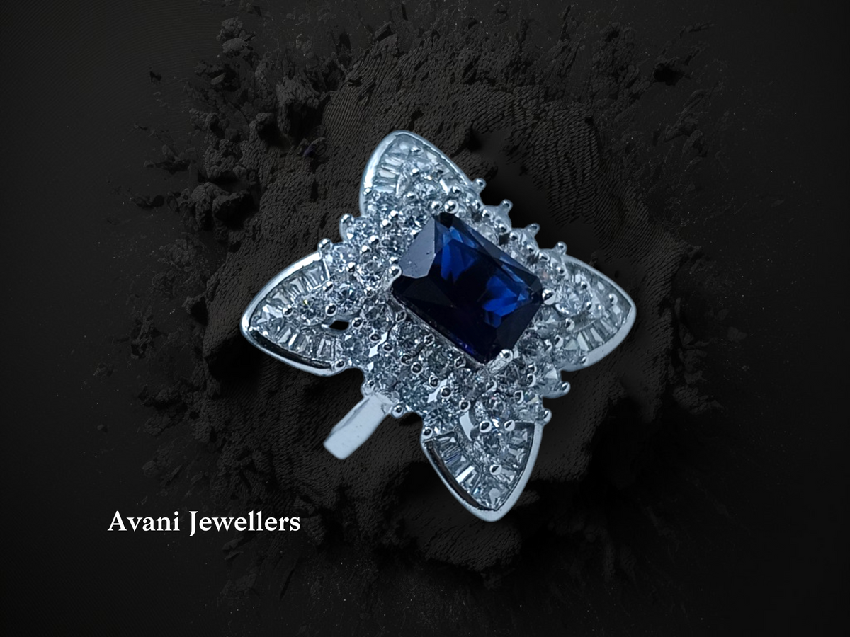 Silver Ladies Cocktail Ring