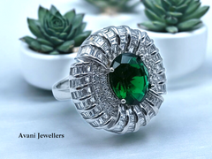 Silver Ladies Cocktail Ring