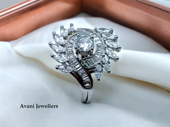 Silver Ladies Cocktail Ring