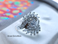 Silver Ladies Cocktail Ring