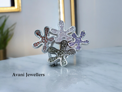 Silver Ladies Cocktail Ring