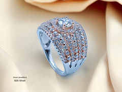 Silver Ladies Cocktail Ring