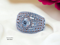 Silver Ladies Cocktail Ring