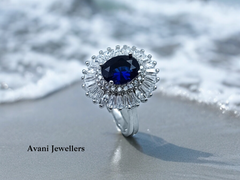 Silver Ladies Cocktail Ring