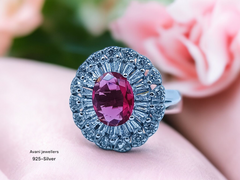 Silver Ladies Cocktail Ring