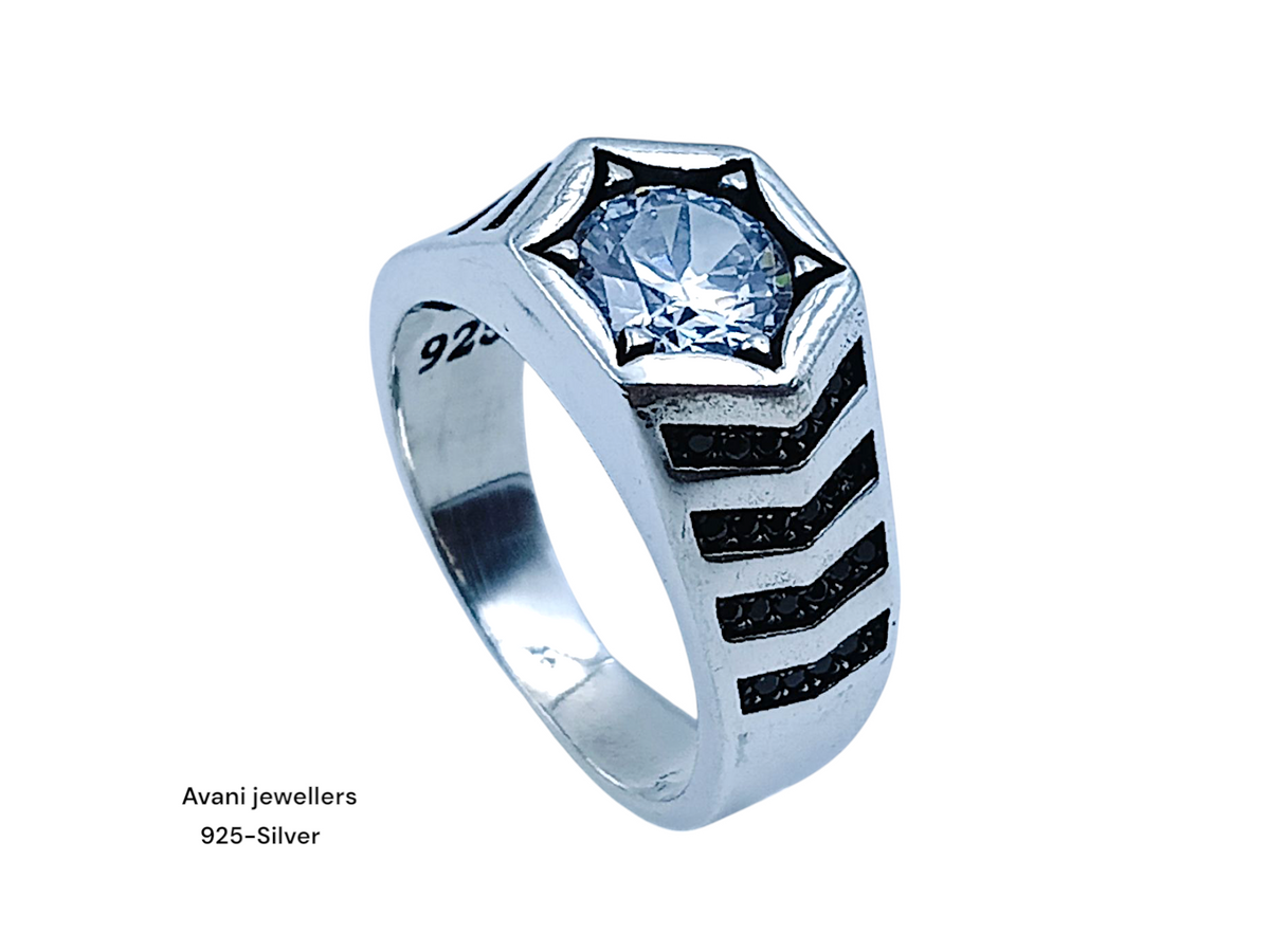 Silver Gents Fancy Rings