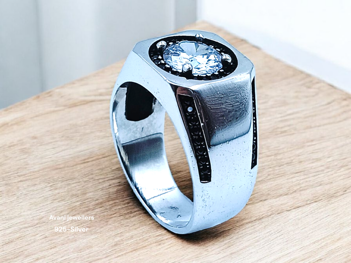 Silver Gents Fancy Rings