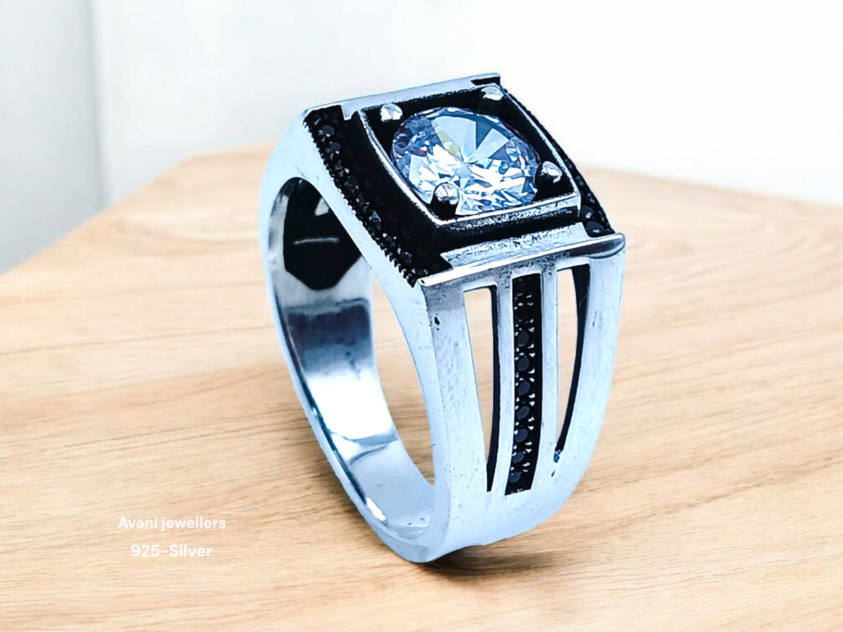 Silver Gents Fancy Rings