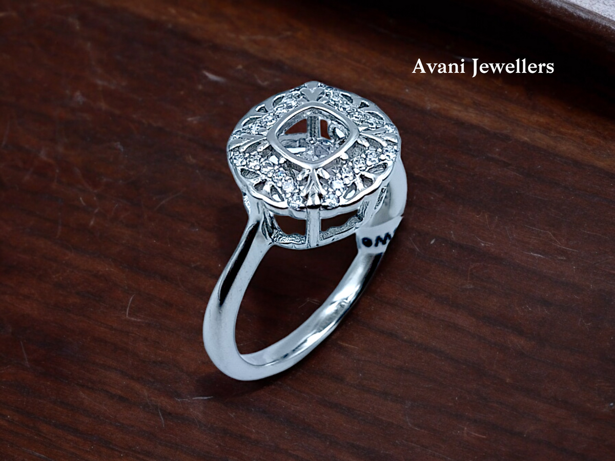 Silver Ladies Fancy Ring