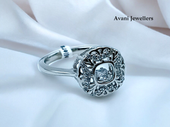 Silver Ladies Fancy Ring