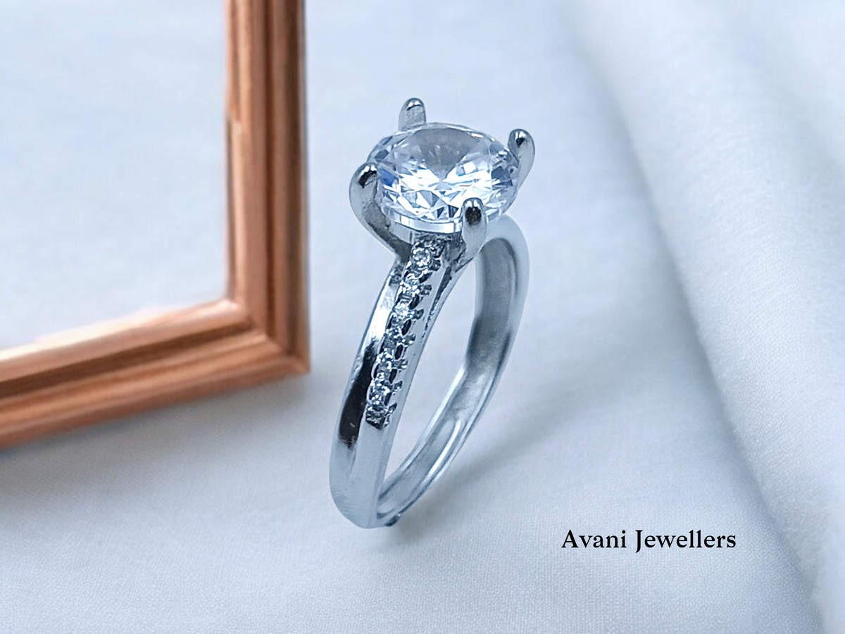 Silver Ladies Fancy Ring