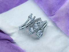 Silver Ladies Fancy Ring