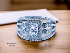 Silver Ladies Fancy Ring