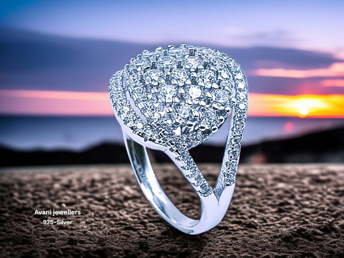 Silver Ladies Fancy Ring