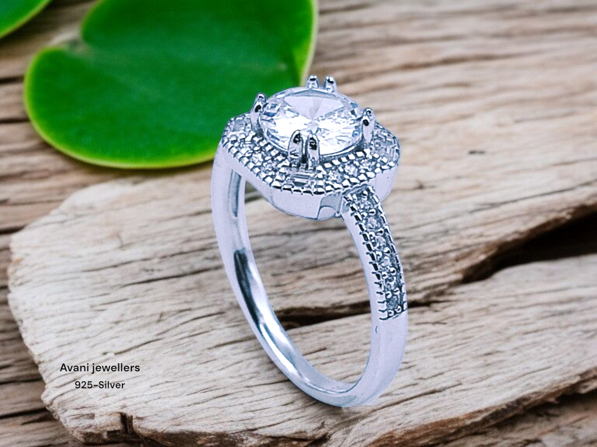 Silver Ladies Fancy Ring