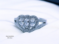 Silver Ladies Fancy Ring