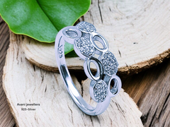 Silver Ladies Fancy Ring