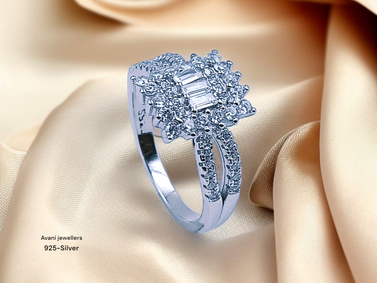 Silver Ladies Fancy Ring