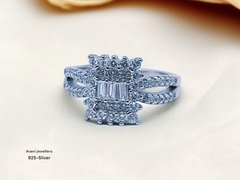 Silver Ladies Fancy Ring