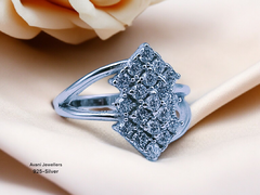 Silver Ladies Fancy Ring