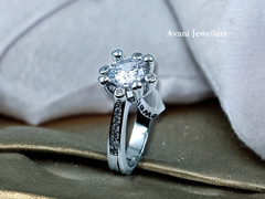 Silver Ladies Fancy Ring