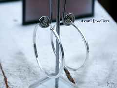 Silver Antique Plain Earrings