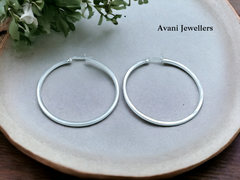 Silver Antique Plain Earrings