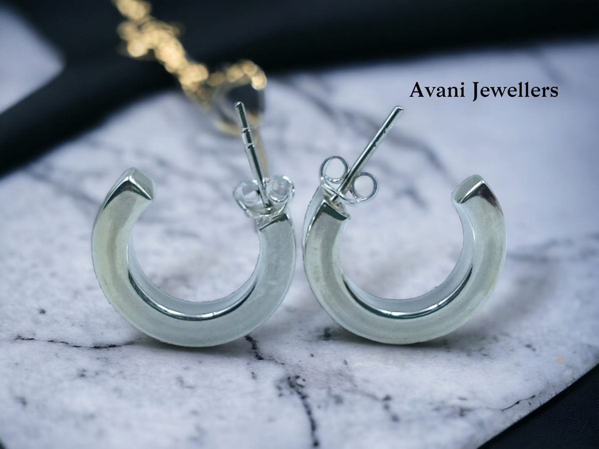 Silver Antique Plain Earrings