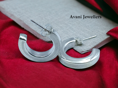 Silver Antique Plain Earrings