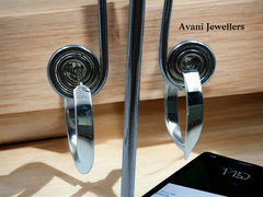 Silver Antique Plain Earrings