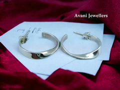 Silver Antique Plain Earrings