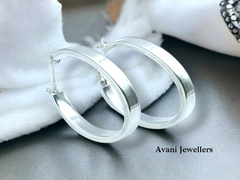 Silver Antique Plain Earrings