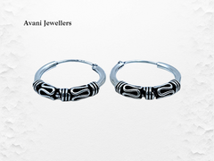 Silver Antique Plain Earrings