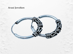 Silver Antique Plain Earrings