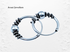 Silver Antique Plain Earrings