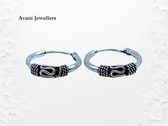 Silver Antique Plain Earrings