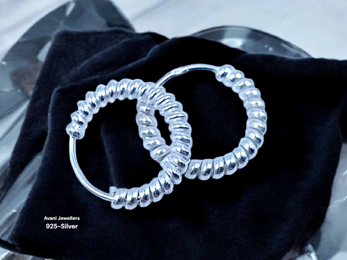 Silver Antique Plain Earrings