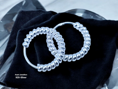 Silver Antique Plain Earrings