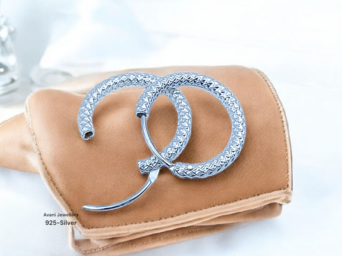 Silver Antique Plain Earrings