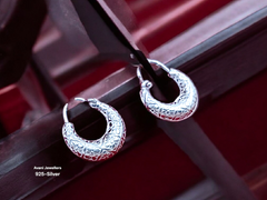 Silver Antique Plain Earrings