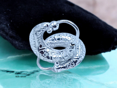 Silver Antique Plain Earrings