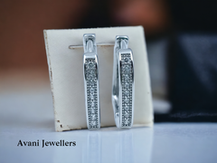 Silver Antique Plain Earrings